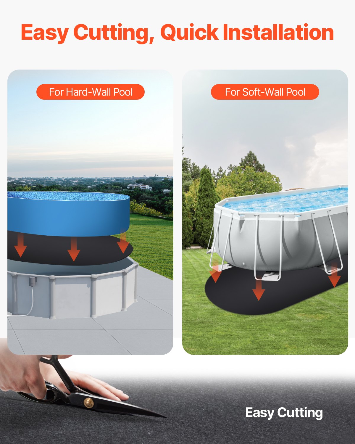 Oval poolmatta, 3,5 x 7,2 m poolmatta för ovanmarkspooler, extra tjock poolmatta, förhindrar punkteringar, underlag av återvunnet geotextilmaterial, förlänger fodrets livslängd
