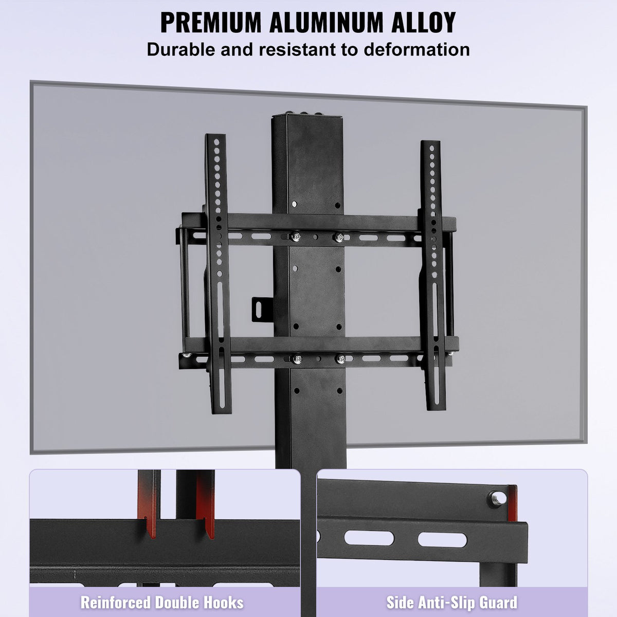 Motorized TV Lift Stroke Length 71.1 cm Motorized TV Mount Fit for 66–144.8 cm TV Lift with Remote Control Height Adjustable 71.1 cm Load Capacity 59.9 kg