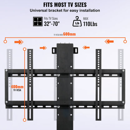 TV-lyftställ Motoriserad TV-lyftfäste för automatisk TV-lyft för 66–152,4 cm platt-TV med LCD/LED/OLED-plasmafunktion Kraftigt elektriskt TV-fäste Motoriserad TV-lyft