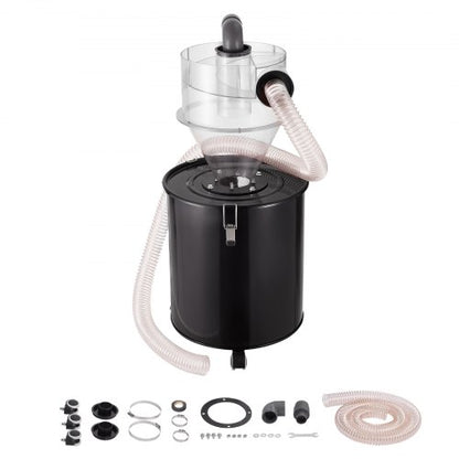 Cyklonavskiljare med metalltank, 4" eftermonterad cyklonavskiljare för dammsugare, ABS-dammmagg med 2" håls ytterdiameter och slang för våt-/torrsugare, passar 50-liters tank