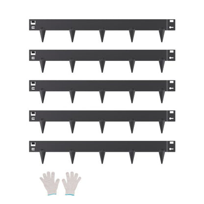 Stålkantlist, 5-pack 39 x 3 tum rostbeständig metallkantlist, böjbar trädgårdskant, kraftig gräsmatta, lätt att installera, rabattgångavdelare svart