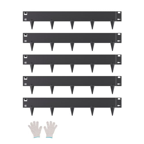 Stålkantlist, 5-pack 39 x 4 tum rostbeständig metallkantlist, böjbar trädgårdskant, kraftig gräsmatta, enkel att installera, rabattgångavdelare svart