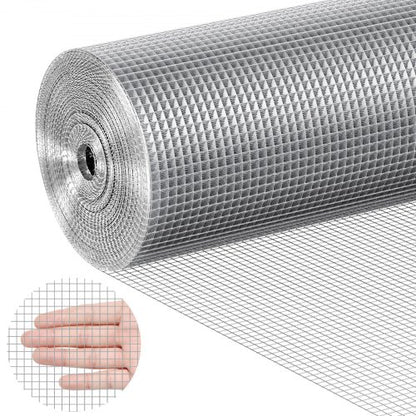 Hardware Cloth, 1/4 inch 36in x 100 ft 23 Gauge, Hot Dipped Galvanized Wire Mesh Roll, Chicken Wire Fencing, Wire Mesh for Rabbit Cages, Garden, Small Rodents