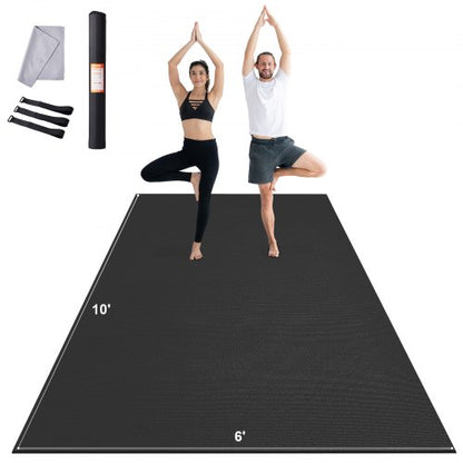 Träningsmatta Halkfri Yogamatta Gym Fitness Pilates Träningsmatta (3x1,8 m)