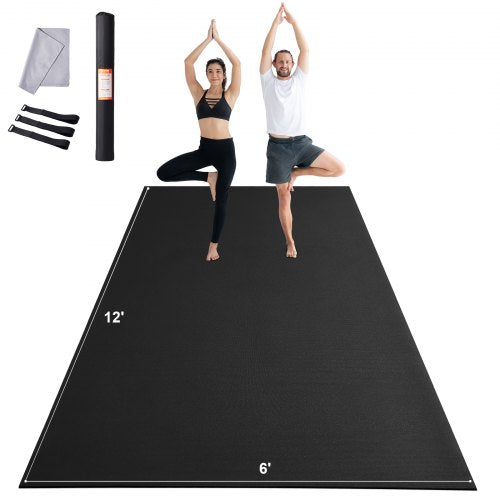 Träningsmatta Halkfri Yogamatta Gym Fitness Pilates Träningsmatta (3,7x18 m)