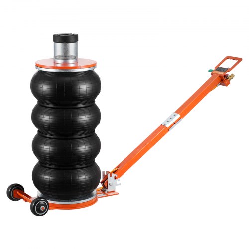 Luftdomkraft, 6 ton/13000 lbs, 2-5 S pneumatisk domkraft med förhöjd kolumn och justerbart handtag, lättlyftbar och platsbesparande domkraft med tjock gummikudde, passar sedan, SUV, pickup