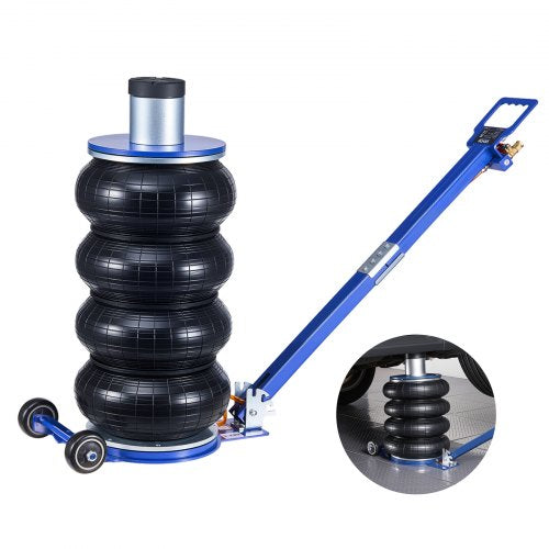 Air Jack, 6 Ton Quadruple Bag Airbag Jack, Lift Up to 673 mm with Heightened Column, Adjustable Handle & Thick Rubber Pad, 2-5 s Fast Lifting Pneumatic for Car, SUV, Pickup Truck Repair, Garage