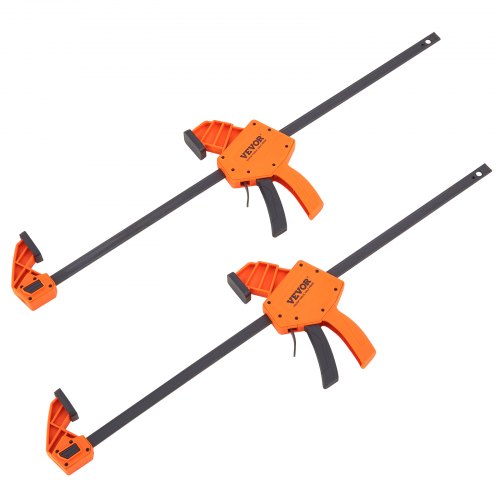 Träklämmor, 2-pack 24" enhandsklämma/spridare, snabbväxlings-F-klämma med 136 kg lastgräns, höghållfast plast och kolstål, träklämmor för träbearbetning och metallbearbetning