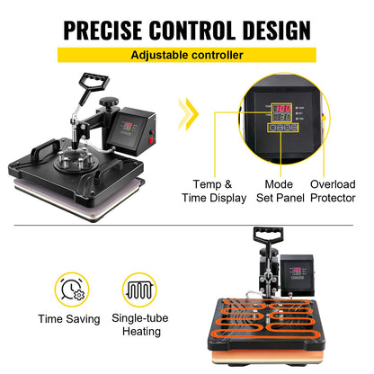 5 In 1 Heat Press 30.5 x 38.1 cm Vinyl Cutter Plotter 71.1 cm Software Sublimation