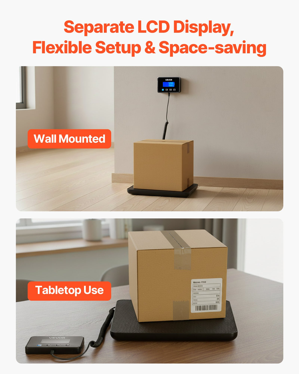 Digital Postal Scale, 10 g/100 g Dual Accuracy, 200 kg Commercial Weight Scale with Hold/Tare Function & LCD Display, Fit for Packages, Postage, Luggage, Battery & Charging Cable Included