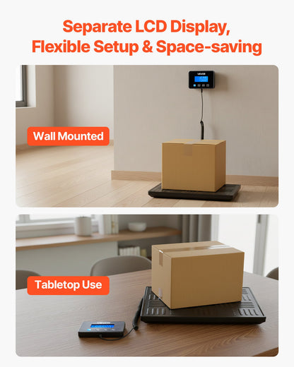 Digital Postal Scale, 20 g/100 g Dual Accuracy, 300 kg Commercial Weight Scale with Hold/Tare Function & LCD Display, Fit for Packages, Postage, Luggage, Battery & Charging Cable Included