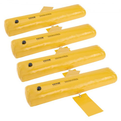 Översvämningsbarriärer, sandsäckar, alternativa översvämningspåsar, 4-pack, översvämningsbarriär för hemmet, vattenbarriärer för översvämningar, dörröppning, uppfart (122 × 25 × 17 cm)