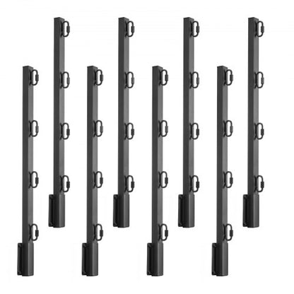 Fence Post Extender, 8 Packs 605 mm Barbed Wire Arm, Sturdy Steel Fence Height Extender, Flat or Surface Mounted Barbed Wire Extension Arms, Protect Privacy and Prevent Pets Jumping Off