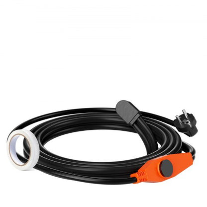 Rörvärmekabel, 4m 23W/m värmetejp för rör med inbyggd termostat, värmekabel för vattenrör skyddar PVC-slang, metall- och plaströr från frysning