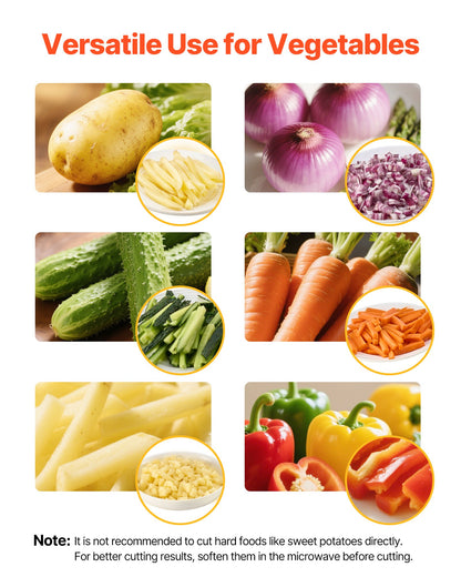 Kommersiell pommes frites-skärare, grönsaks- och frukthackare i rostfritt stål med 3 reservblad 12,7 mm 9,5 mm 6,4 mm, manuell potatisskärare för restauranger och hemmakök