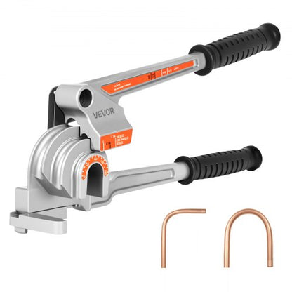 Rörbockare, 1/4" (6,35 mm), 3/8" (9,5 mm), 1/2" (12,7 mm) ytterdiameter, 3-i-1 manuell rörbockare, 180° koppar- och aluminiumrörbockningsverktyg för bilreparationer, HVAC och luftkonditionering