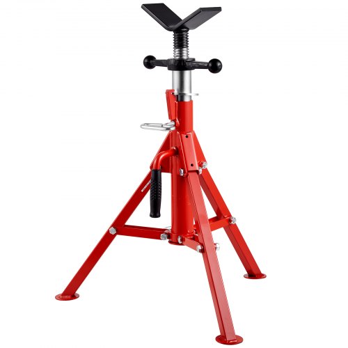 V-formad rörställning 1/8"-12" kapacitet, justerbar höjd 610mm-1067mm, rördomkraftsstativ 1134kg lastkapacitet, bärbara hopfällbara rörställning, kolstålskropp för ökad hållbarhet