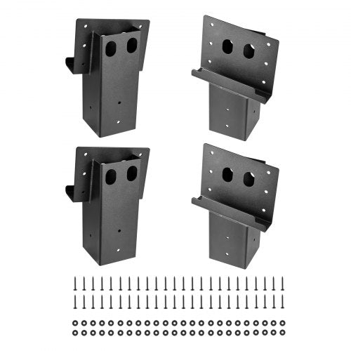 Hjortskyddsfästen, plattformsfäste för utomhusbruk 3,6x3,6, passar 3,5x3,5 tum / 88,9x88,9 mm virke, kapacitet 2204lbs/1000kg stålhissfästen för hjortställ, jaktskydd, skjutbod, 4 st