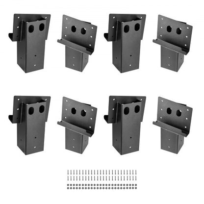 Hjortskyddsfästen, plattformsfäste för utomhusbruk 3,6x3,6, passar 3,5x3,5 tum / 88,9x88,9 mm virke, kapacitet 2204lbs/1000kg stålhissfästen för hjortstativ, jaktskydd, skjutbod, 8 st