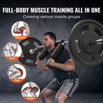 Säker knäböjsstång, 700 LBS fitnessknäböjsstång, säkerhetsknäböjsstångsfäste med axel- och armskydd, viktstång med 28 mm diameter, idealisk för knäböj framtill, utfall, rehabilitering, sjukgymnastik