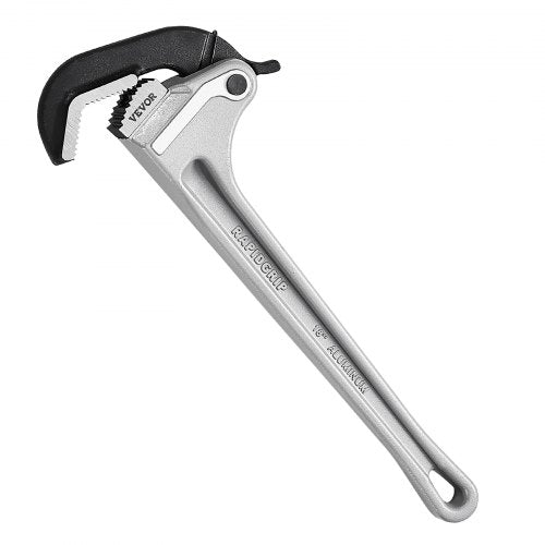 Rörtång, 18" rak rörtång i aluminium, automatisk käftjustering, justerbar rörmokeri, lätt att bära, ergonomiskt handtag, upphängbar design, för vattenrör, bilreparationer