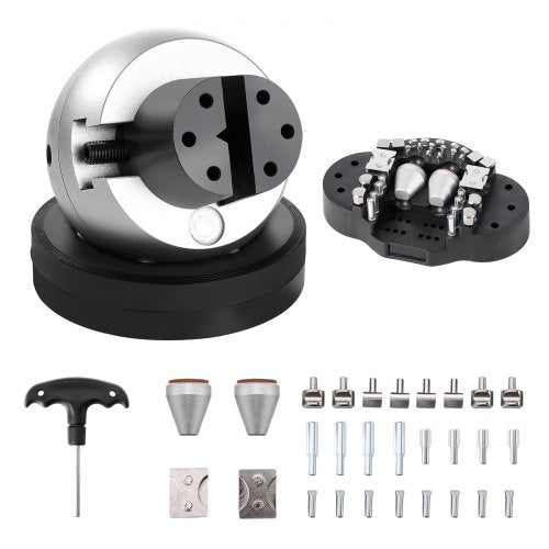 Engraving Block 5 inch Ball Vise Setting Jewelry Ball Vise Engraving with 34PCS Attachment and Rubber Base
