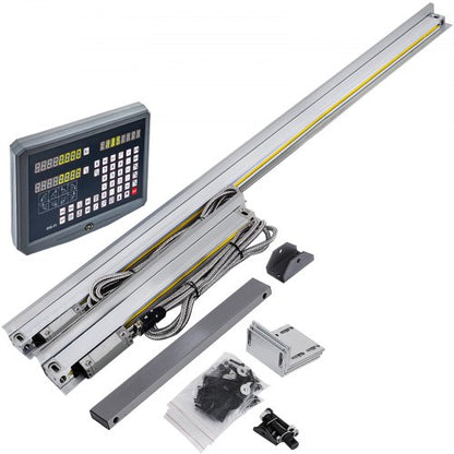 2-axlig digital avläsning DRO-display 1000 mm och 250 mm rörelselängd Precisionslinjär skala Digital avläsning av axel