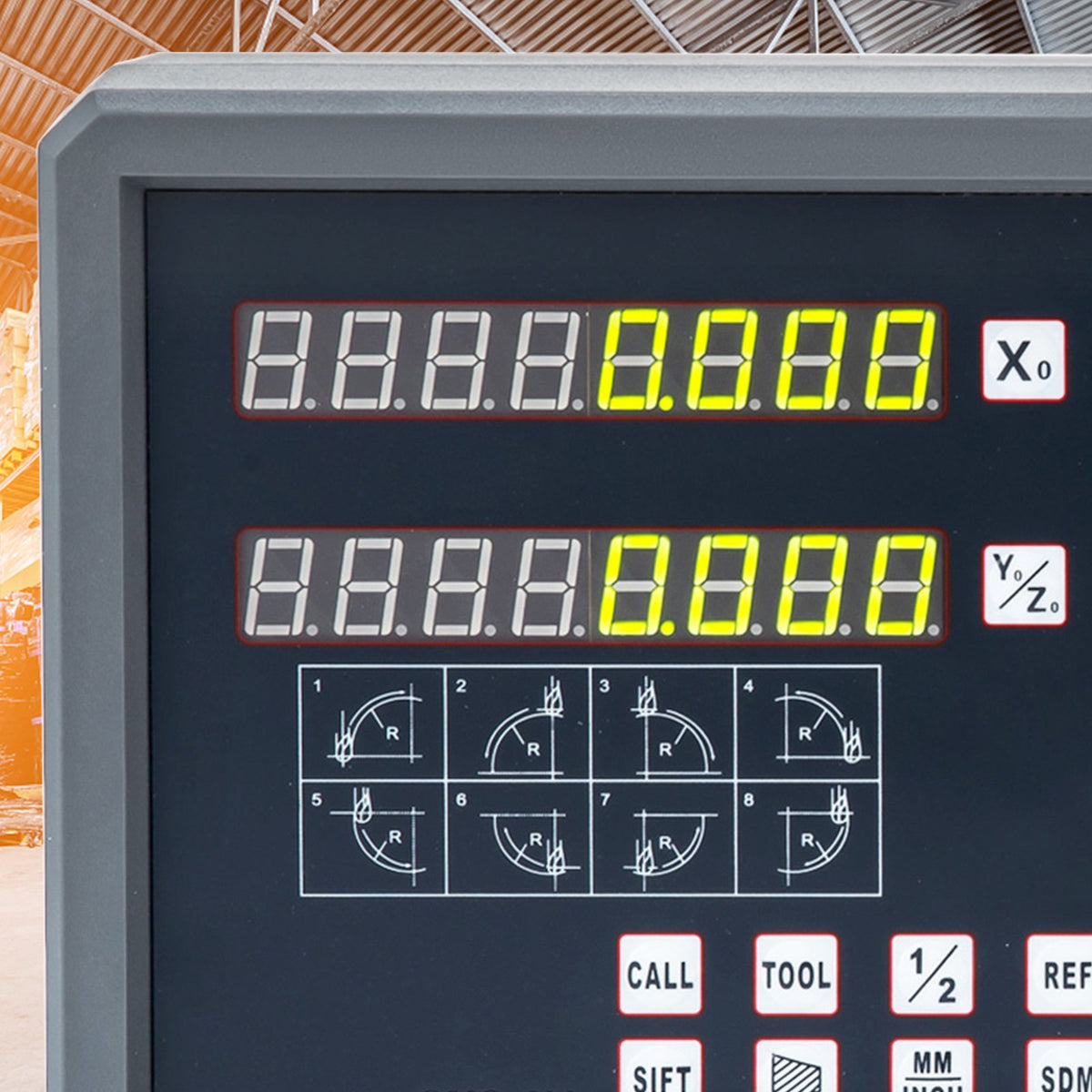 2-axlig digital avläsning DRO-display 1000 mm och 250 mm rörelselängd Precisionslinjär skala Digital avläsning av axel