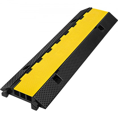 3 Channel Rubber Cable Protector Ramp 103x30x5.5 cm Heavy Duty Cable Wire Cord Cover Ramp Speed Bump Driveway Hose Cable Ramp Protector