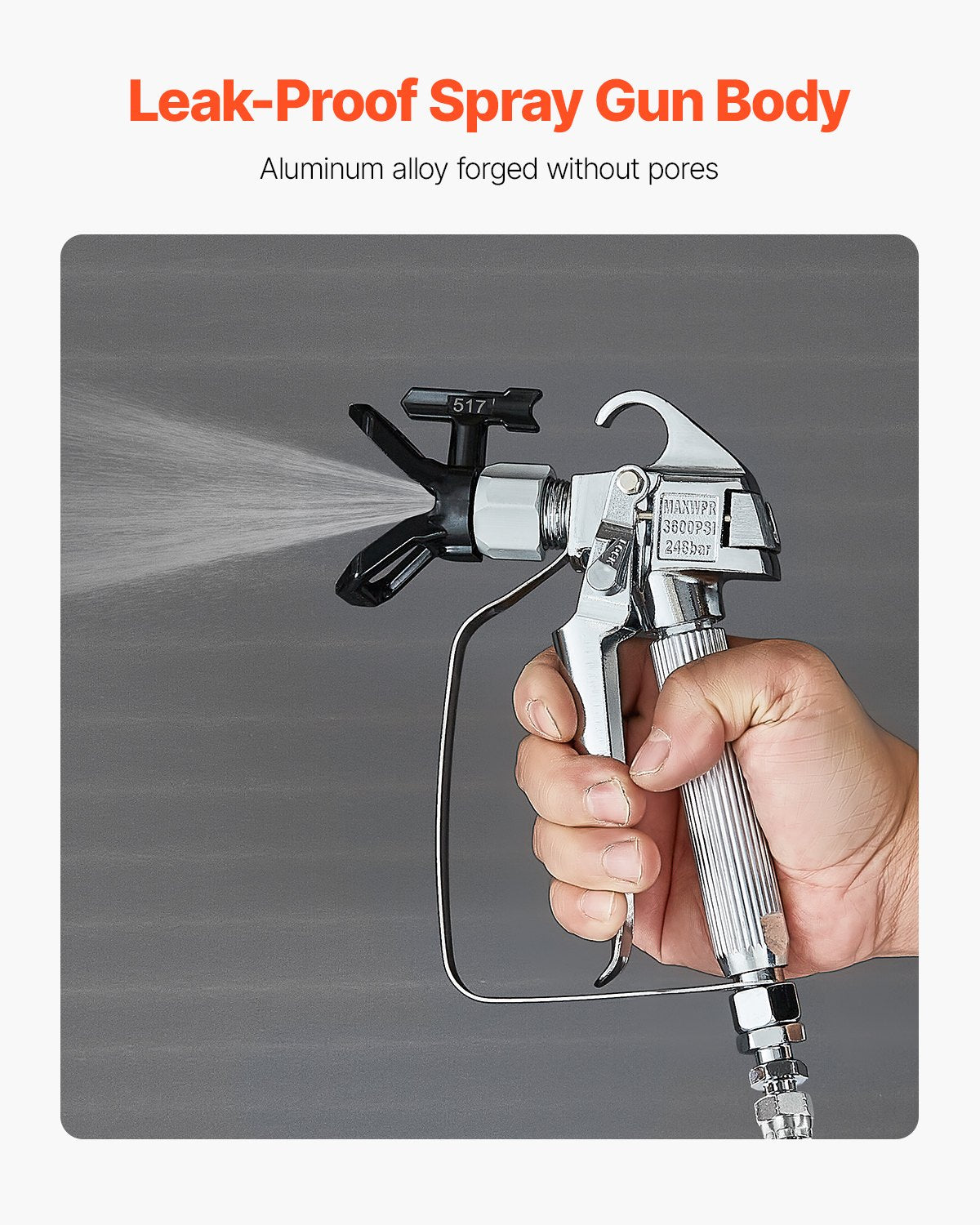 Högtryckssprutpistol, 3600PSI högtryckssprutpistol med 517-munstycke, svängbar högtryckssprutpistolsats med filter, rengöringsnål och borste, för högtryckssprutmaskin
