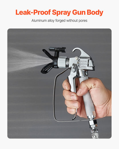 Högtryckssprutpistol, 3600PSI högtryckssprutpistol med 517-munstycke, svängbar högtryckssprutpistolsats med filter, rengöringsnål och borste, för högtryckssprutmaskin