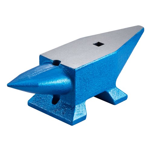 Single Horn Anvil 22Lbs Steel Anvil Blacksmith for Sale Forge Steel Tools with Round and Square Hole and Equipment Anvil Rugged Blacksmith Jewelers Durable and Robust Metalsmith Tool