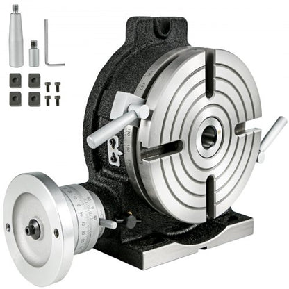 Roterande bord 20,3 cm vertikalt och horisontellt roterande bord, 20,3 cm horisontellt vertikalt HV8 precision 3MT fräsning borrmaskin Vernieravläsning fräsning borrning uppborrning för fräsmaskin