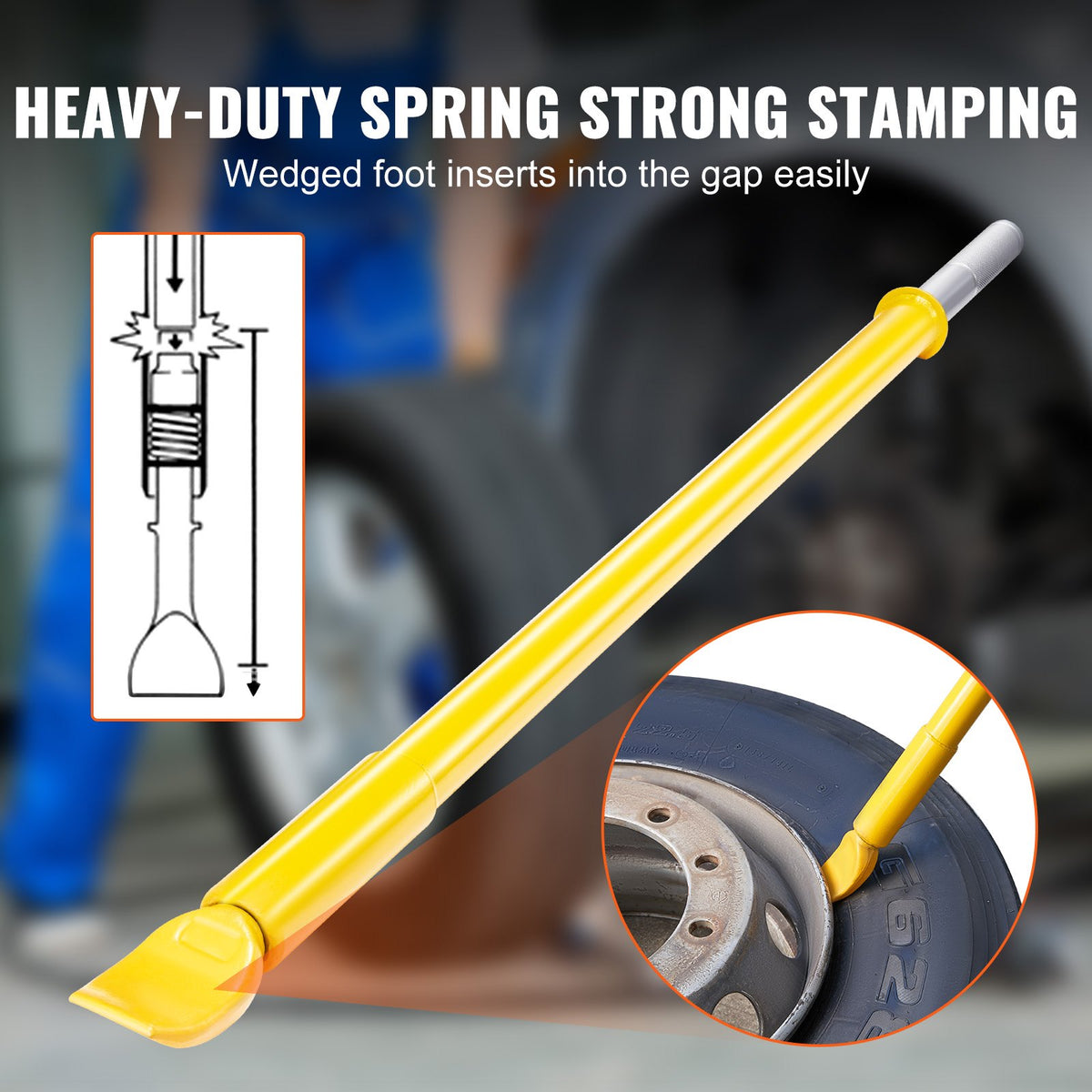 Tire Bead Breaker Slide Hammer, 117.6 cm Length Heavy Duty Steel Tire Bead Breaker, Portable Tire Changing Sliding Impact for Car Truck Trailer Tire Removal