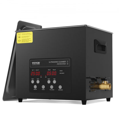 10L ultraljudsrengöring, 240W digital ultraljudsrengöringsmaskin med skonsamt läge och uppgraderad avgasning, 40kHz industriell ultraljudsrengöring med värmare och timer för retainer, smycken, verktyg