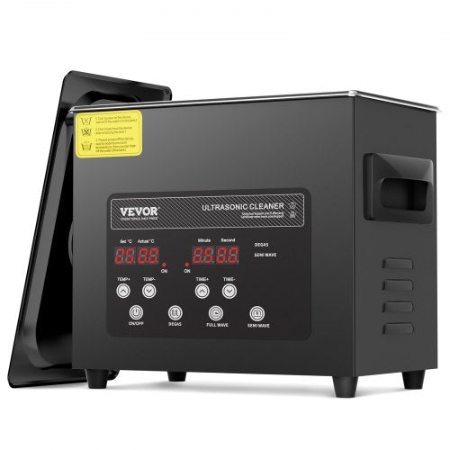 3L ultraljudsrengöring, 120W digital ultraljudsrengöringsmaskin med skonsamt läge och uppgraderad avgasning, 40kHz ultraljudsrengöringsmaskin med värmare och timer för smycken, glasögon, verktygshållare