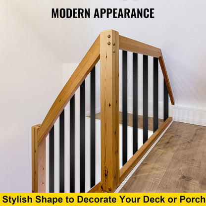Däckbalustrar Metalldäckspindar 76-pack 29,5" aluminiumlegeringsräcke