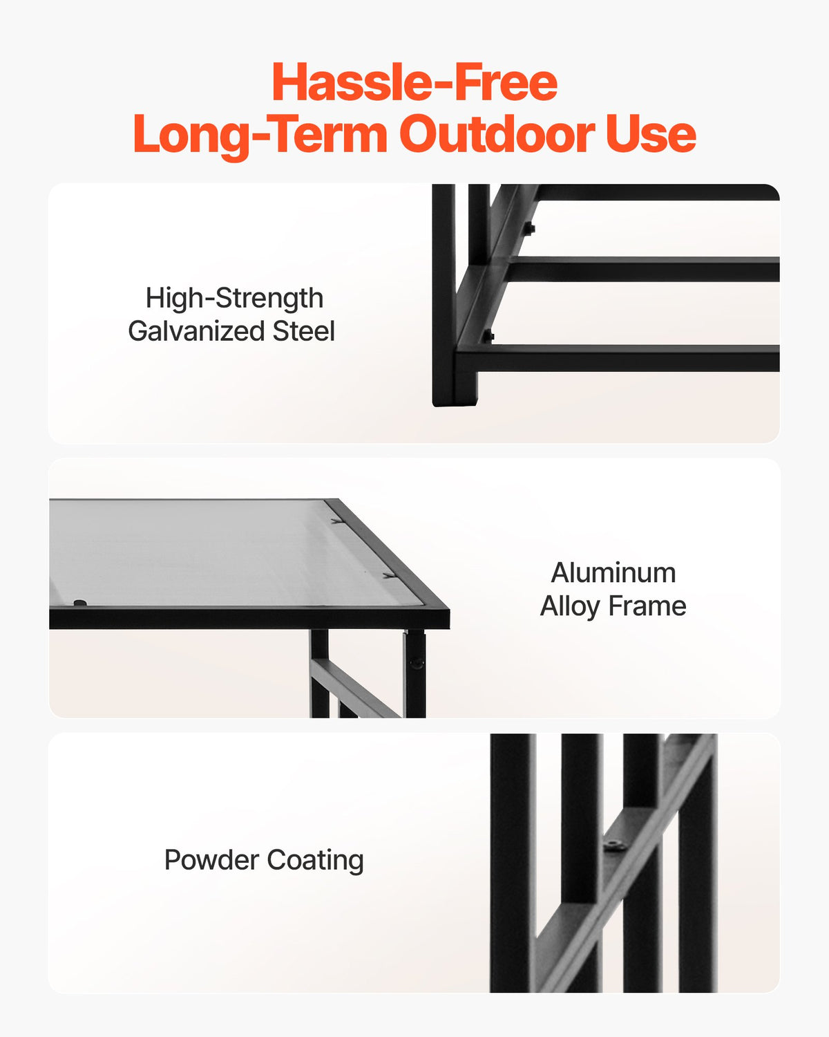 Vedställ med sluttande tak, 143 cm vedhållare för utomhusbruk, vedskjul med 1/4-snöre, maxvikt 299 kg, pulverlackerat vedställ i metall för öppen spis, altan, trädgård