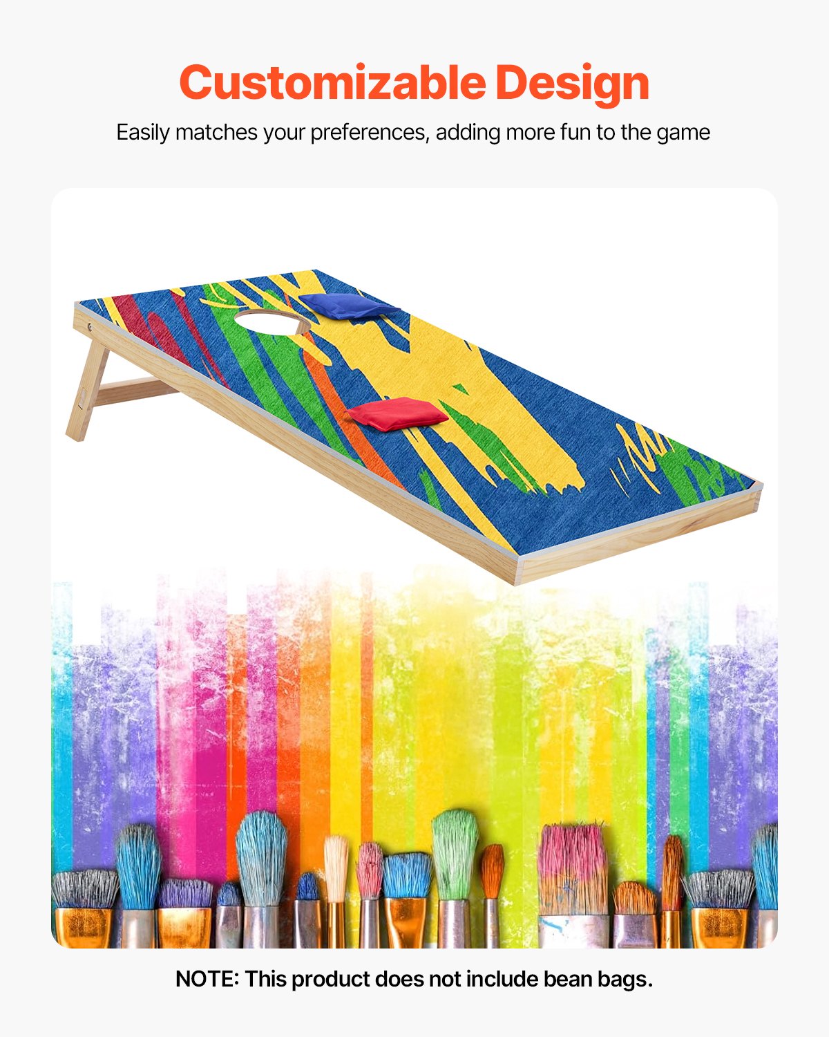 Cornhole-set, 4x2 fot Cornhole-spelbrädor, bärbart kastaspel i massivt trä, inomhus- och utomhus-cornhole-lek för vuxna, kastaspel inklusive bärväska, för trädgården, bakgården, stranden, camping