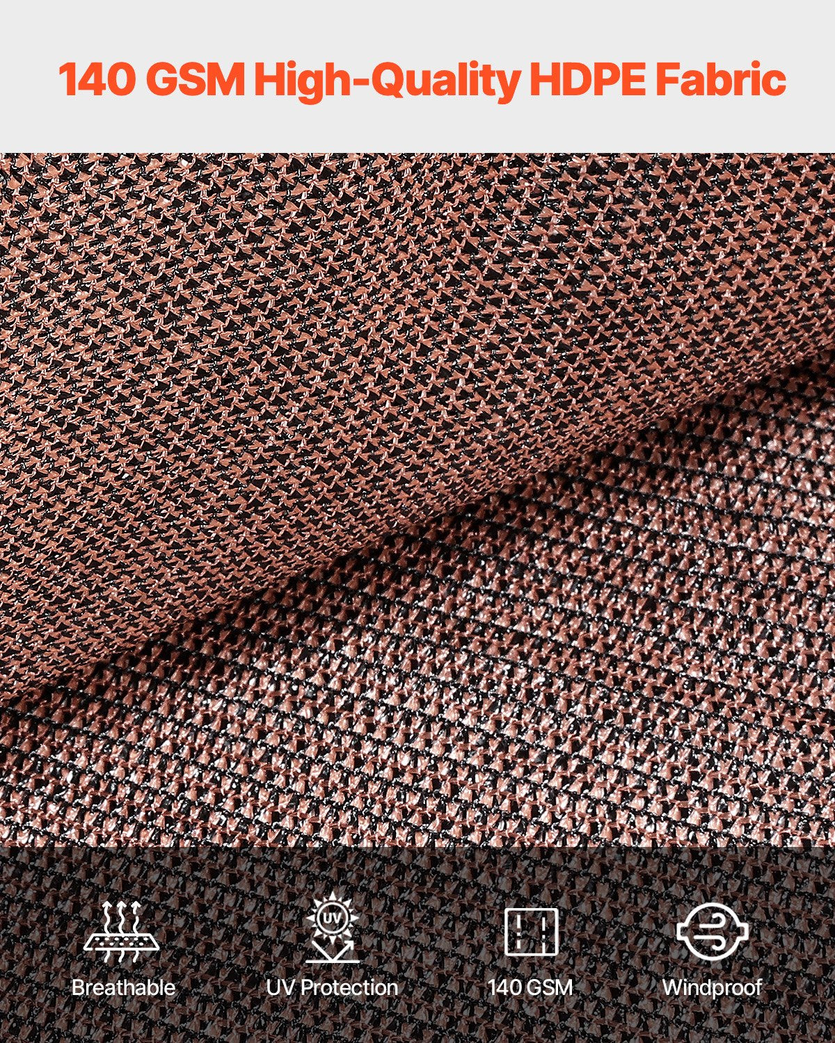 90 % solskyddsduk, 10 x 12 fot pergolaskydd med rostfria stålöljetter, solskyddstak med insynsskydd av 140 GSM HDPE-material, för utomhusbruk, uteplats, trädgård och bakgård (brun)