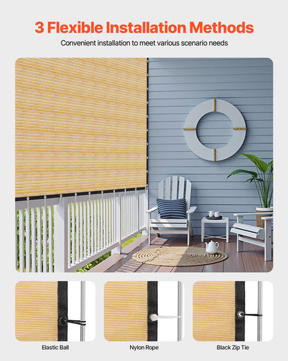 90% Sun Shade Cloth, 12 x 20 ft Pergola Shade Cover with Stainless Steel Grommets, Sun Shades Canopy Privacy Screen with 160 GSM HDPE Material, for Outdoor, Patio, Garden, and Backyard (Beige)