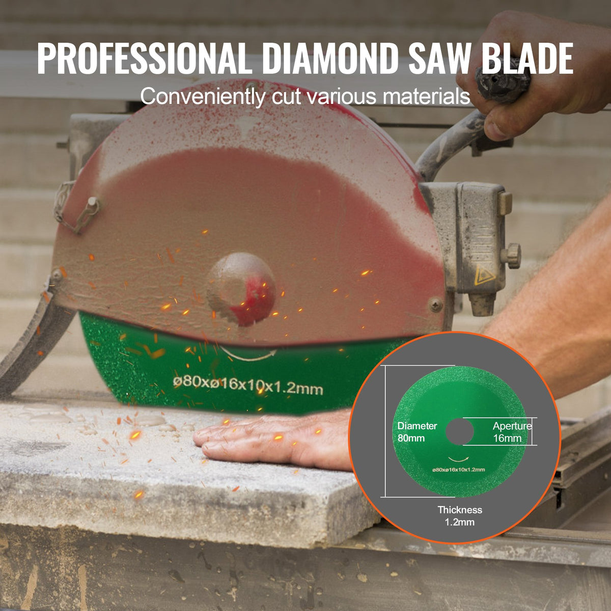 Core Drill Bit, 10.8 cm Wet Diamond Core Drill Bits, 35.6 cm Drilling Depth Concrete Core Drill Bit with Saw Blade, 3.2 cm-7 Inner Thread, Laser Welding, Diamond Wet Coring Bit for Concrete Brick