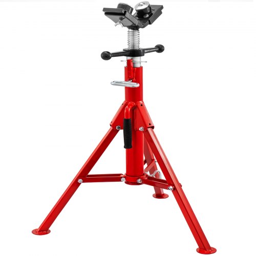Pipe Jack Stand With 2-Ball Transfer V-Head and Folding Legs 1134 kg Adjustable Height 71.1 cm to 130.8 cm 1107A-type