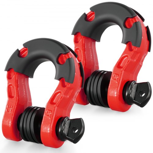 2-pack 19 mm D-ringsschackel med 22,2 mm skruvstift, 30 ton brottstyrka