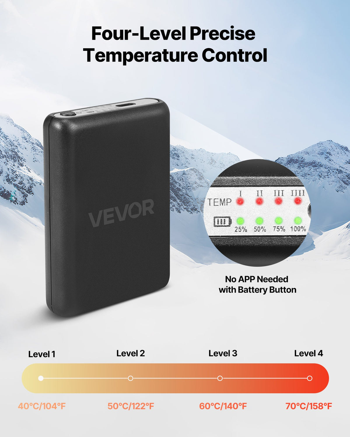Värmesockor, 6000mAh batteridrivna, laddningsbara värmesockor med 4 värmenivåer, elektriska värmesockor med app-kontroll för män kvinnor, fotvärmare för jakt, ridning, camping, vandring