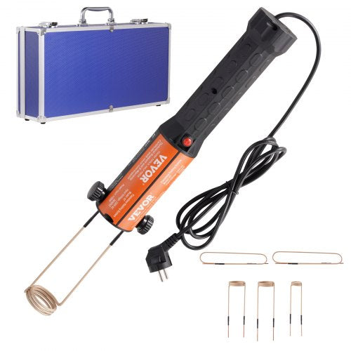 Magnetisk induktionsvärmare, 1000w 220V bärbar handhållen induktionsvärmare med 10 st spolar, flamlös induktionsvärmare bultborttagare med LED-ljus, lämplig för borttagning av rostiga bultar och muttrar