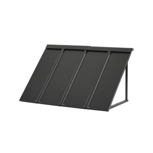 Fast metallmarkis 44 x 24 tum, fönstermarkis, dörrtak, stabil triangelmarkis med stålram för dörrar, utvändigt regn- och snöskydd för dörringång, fönster, verandor, balkonger