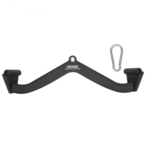 LAT Pulldown-tillbehör, V-stångstillbehör för rodd med kabelmaskin, triceps-pulldown-stång, gummibelagt handtag för ryggstyrketräning, bicepscurl, triceps-lats-pulldown-stång för hemmagym