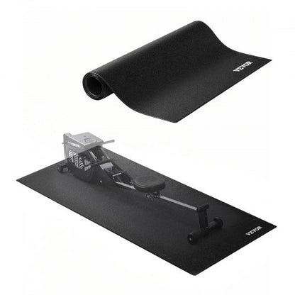 Löpbandsmatta för heltäckningsmatta, 600 x 1300 x 4 mm träningsmatta för elliptiska löpare och gångmattor, golvskydd i högdensitets PVC, vattentät och halkfri för hemmagym