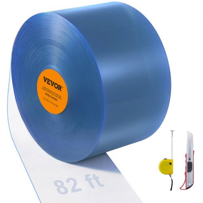 Remsgardin PVC Dörrgardin 2499,4 cm x 20,3 cm Rullkyl/Frys Klar Plast